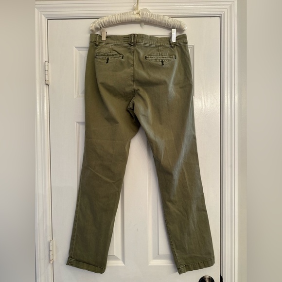 Pilcro Anthropologie Fit Hyphen Chinos Olive Green Women’s 29 Boho Comfort Prep - Picture 5 of 13